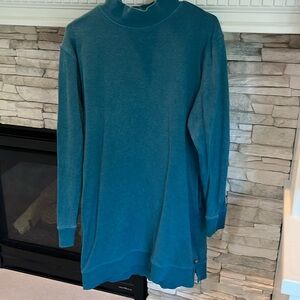 Everyday Teal Long-Sleeve Tunic Dress